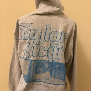 Taylor Swift 1989 Hoodie Sweatshirt Adult M Gray Taylor's Version Pullover